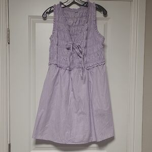 Old Navy Lavender Striped Mini Dress